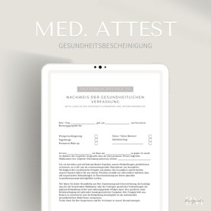 Doctor's certificate for cosmetic treatment as a safeguard in PDF & canva format | Confirmation and verification by doctor of health diy