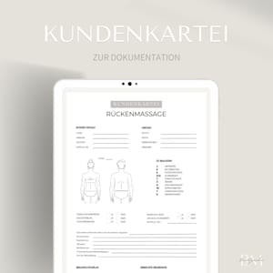 Customer File for Back Massage | Massage in PDF & Canva Format | Patient History Information