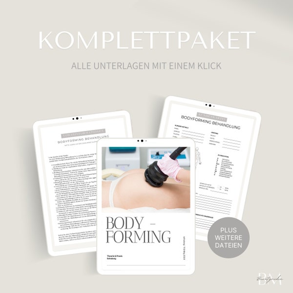 Paket - Bodyforming Schulung inkl. ein Zertifikat, Kundenkartei, Pflegehinweis und Einverständniserklärung | als Canva Links zum download