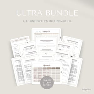 Ultra Studio Documents Bundle | 15 Canva Links for Organization in Beauty Salon & Clinic | Esthetician Forms and Client Documentation