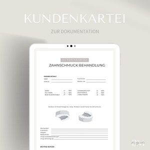 Customer file for teeth whitening in PDF and canva format | Documentation of appointment and patient data | Treatment process and procedure