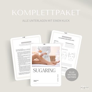 Paket - Sugaring Schulung inkl. ein Zertifikat, Kundenkartei, Pflegehinweis und Einverständniserklärung | kosmetische Enthaarung