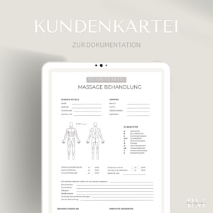 Customer file for massage PDF and canva format | acupuncture questionnaire template to document patient information