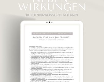 Nebenwirkungen der Biologischen Microneedling Behandlung und den passenden Alternativmethoden | Nadelfreie Gesichtsbehandlung | PDF + Canva