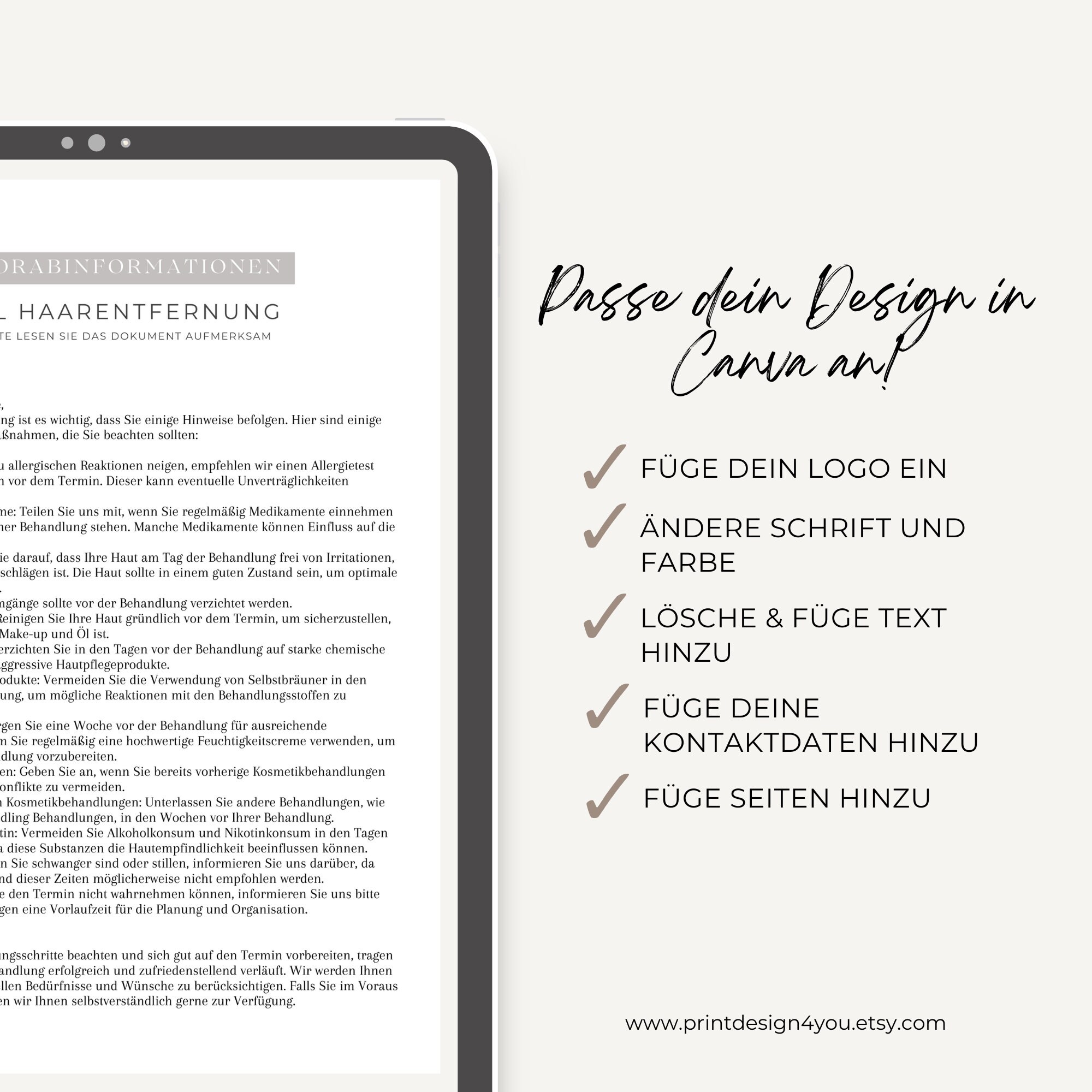 Preliminary Information IPL Hair Removal Instructions Before Laser