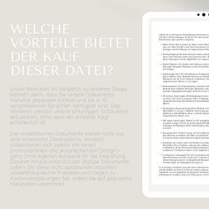 Może przedstawiać: Dokument cyfrowy wyświetlany na ekranie tabletu. Biały tekst na jasnoszarym tle szczeg&oacute;łowo opisuje korzyści z zakupu pliku, w tym dostępność w wielu językach i bieżące aktualizacje.