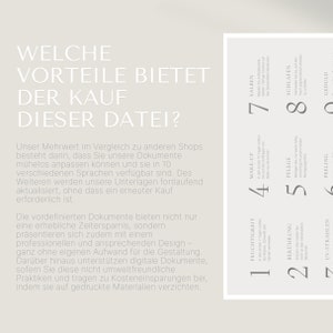 May include: A white background with the text "WELCHE VORTEILE BIETET DER KAUF DIESER DATEI?" in black. Below the text is a description of the benefits of purchasing a digital file. The text is in German. A numbered list of benefits is shown on the right side of the image. The numbers 1 through 8 are shown in black. The text next to the numbers is in German.