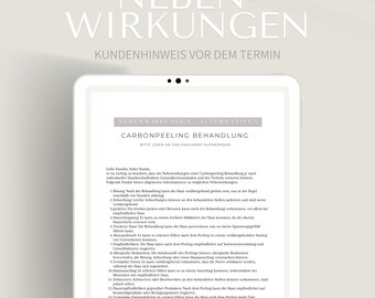 Nebenwirkungen der Carbonpeeling Behandlung und den passenden Alternativmethoden | PDF + Canva