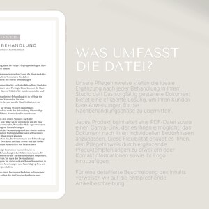 Pflegehinweis für eine Radiofrequenztherapie inkl. Vakuumtechnik im PDF & Canva Format | Anleitung nach der Behandlung zur Gewichtsreduktion image 2