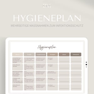 Hygieneplan im PDF & Canva Format | Infektionskrankheiten und Gesundheitsrisiken | Hygiene-Verordnung nach gesetzlicher Angaben | Kosmetik