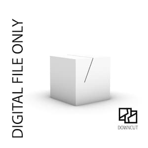 Modern Cube Price Sign Holder | Business Card Holder | 3D Print STL File | Farmers Market | Craft Market Display | Bambu | Place Setting