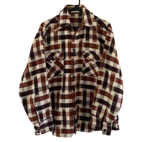 Vintage 70's Mcgregor Flannel Wool SZ L Made in USA Rare - Etsy