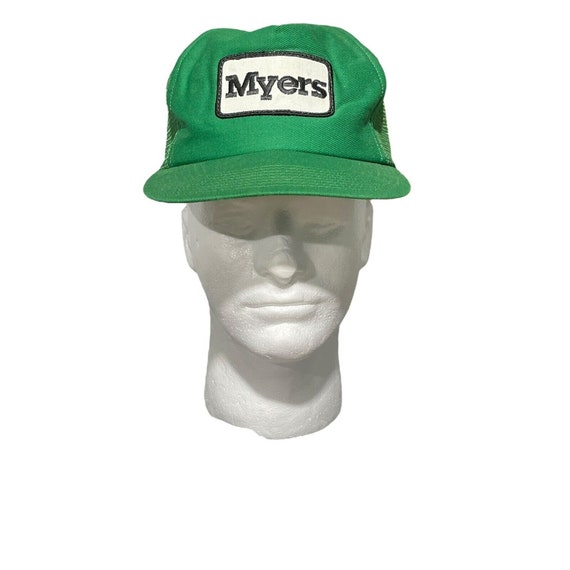 Vintage Meyers Trucker Hat Mesh Back Green Adjusta