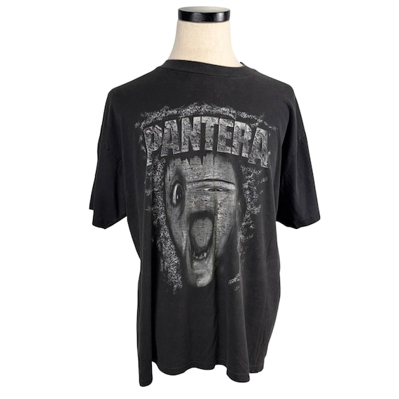 Vintage 90s Pantera Graphic T-shirt: Distressed Single Stitch