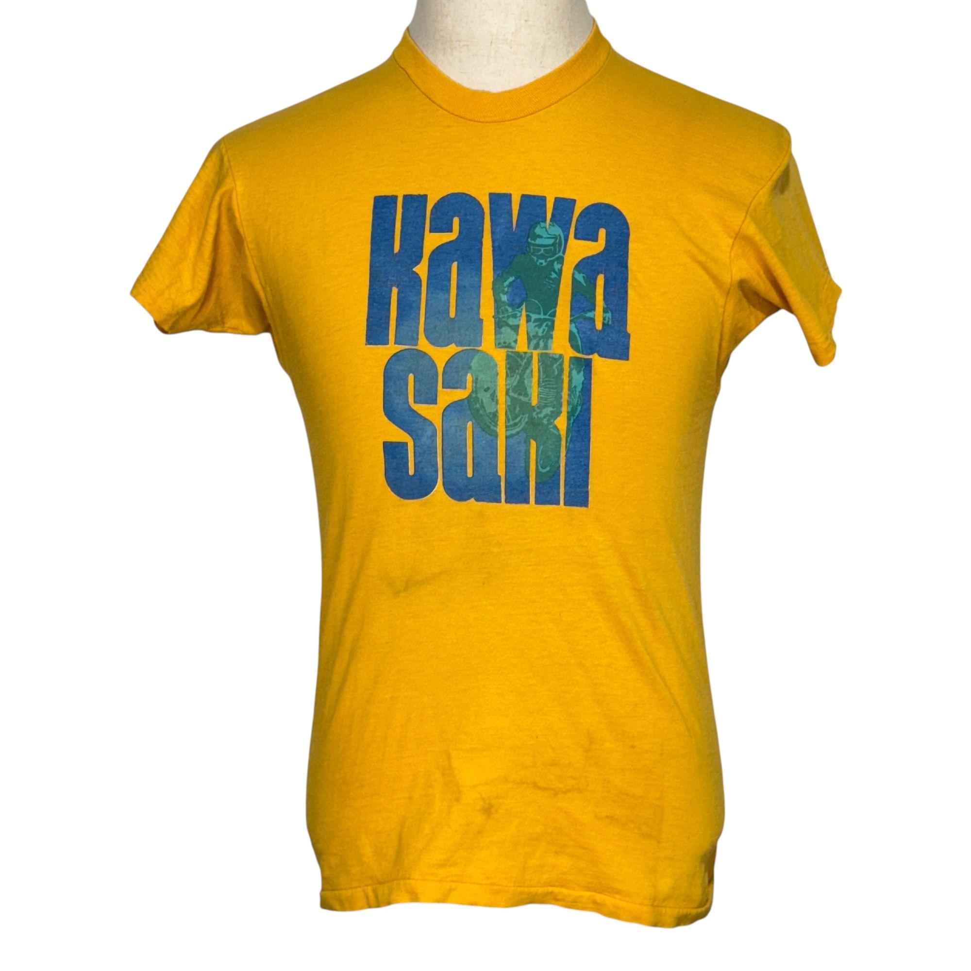 KAWASAKI ヴィンテージ　TEE USA BIKE 70s 80s 70s Kawasaki Shirt - Etsy UK