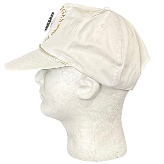 Vintage 80s Las Vegas Snapback Hat: Poker Chip Motif & Rope Accent View 2