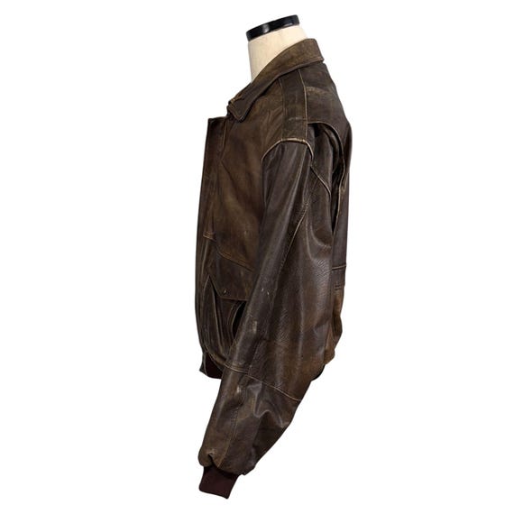 ジャケット・アウター 80s MILLESIMES MFG Leather Bomber Jacket 1980s Leather Bomber Jacket Free Shipping - The Vintage Twin