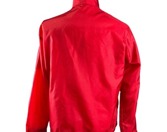 Vintage 60s Lion Uniform Mens Firestone Red Jacket Medium Nylon