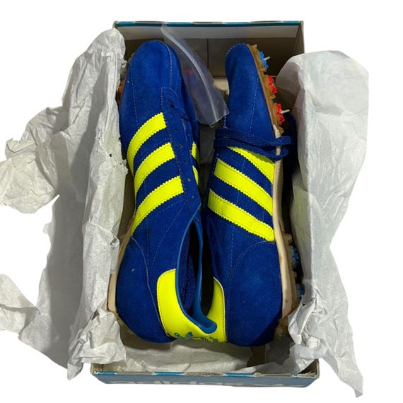 Vintage 70's Adidas 5202 Adistar 2000 Soccer Cleats 7.5 Blue/yellow Unworn  Rare - Etsy