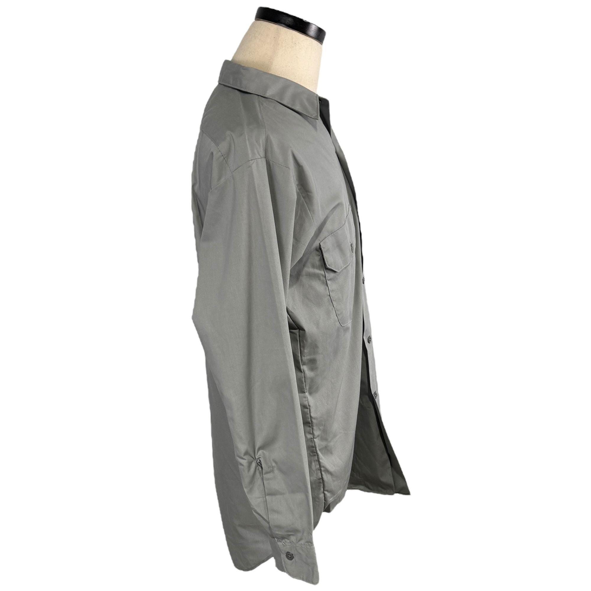 ブ*ン様 60s SEARS PERMA PRESS 長袖シャツ Vintage 60s Sears Permanent Press Gray Work Shirt M Long Sleeves