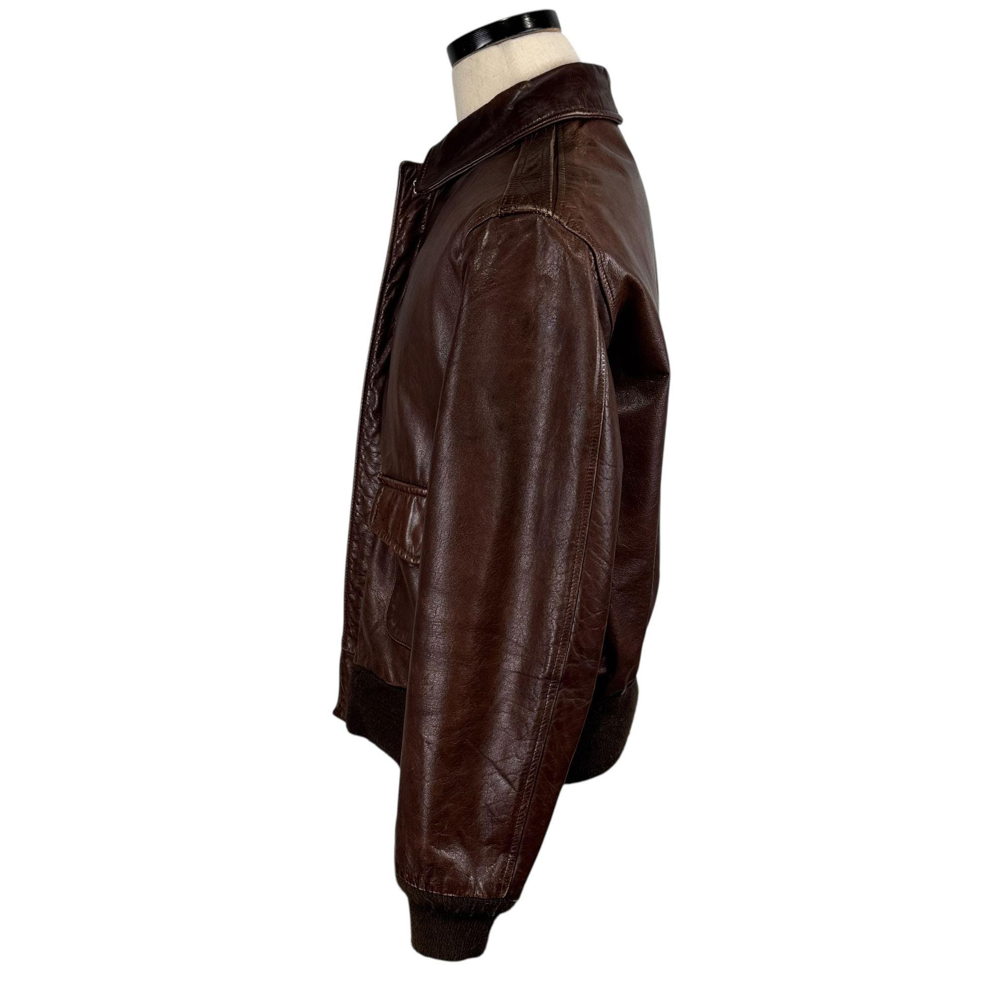 Avirex A-2 Leather Bomber Jacket: US Army Air Forces, Size 40 - Etsy