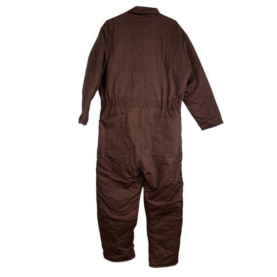 Vintage Sears Workwear Brown Insulated Coveralls Size L Nylon