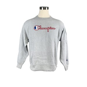 Champion Reverse Weave Crewneck Sweatshirt Large Gray Cotton Made In Honduras