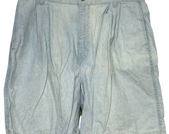 Ocean Pacific Mens Light Wash Denim Shorts 34" Waist 80s Vintage Retro Style