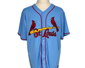 St. Louis Cardinals XL Ljusblå tröja med broderad logotyp XL