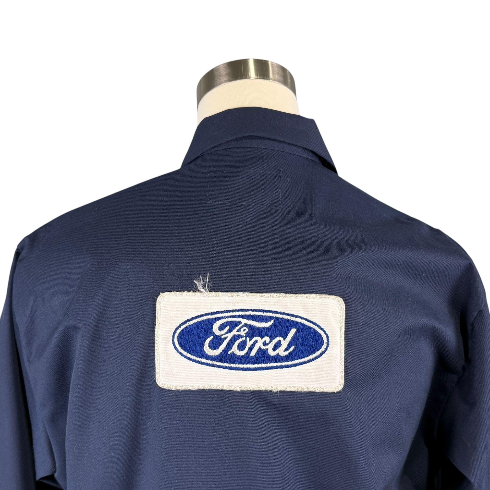 60s vintage FORD ワークジャケット USA製 90s Mens 4XL Faded Ford Motor Co Full Zip Work Mechanic