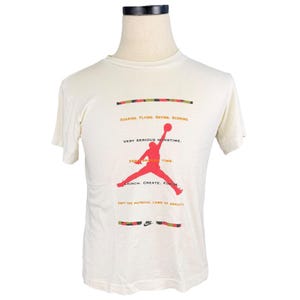 Vintage 80s Nike Air Jordan Graphic Tee Shirt M White Cotton USA