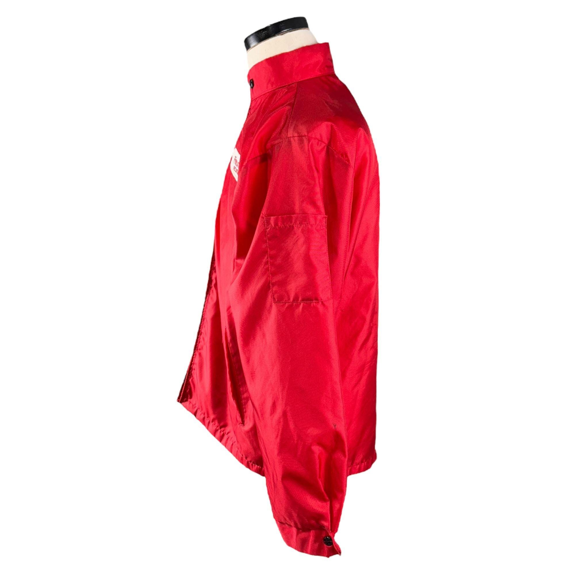 Vintage 60s Lion Uniform Mens Firestone Red Jacket Medium Nylon
