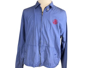 Polo by Ralph Lauren Mens 80s Blue Lightweight Zip Jacket W/red