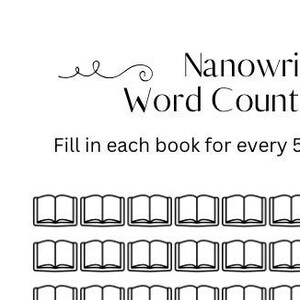 Nanowrimo Word Count Tracker Collection - PRINTABLE - Etsy