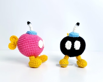 SOLO MODELLO Bomba (PDF) scarica come realizzare un amigurumi tutorial istruzioni guida videogioco uncinetto con me divertimento per principianti