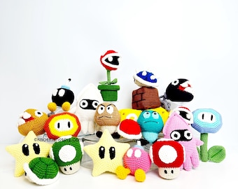 Super Bundle Lot Crochet PATTERN ONLY (PDF) download how to amigurumi tutorial Power instructions guide Nerdy Geeky Nerd Video Game