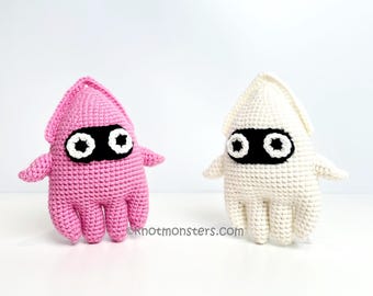 Modello di calamaro SOLO (PDF) scarica come realizzare un amigurumi tutorial istruzioni guida videogioco uncinetto con me insieme principiante divertente super geek nerd