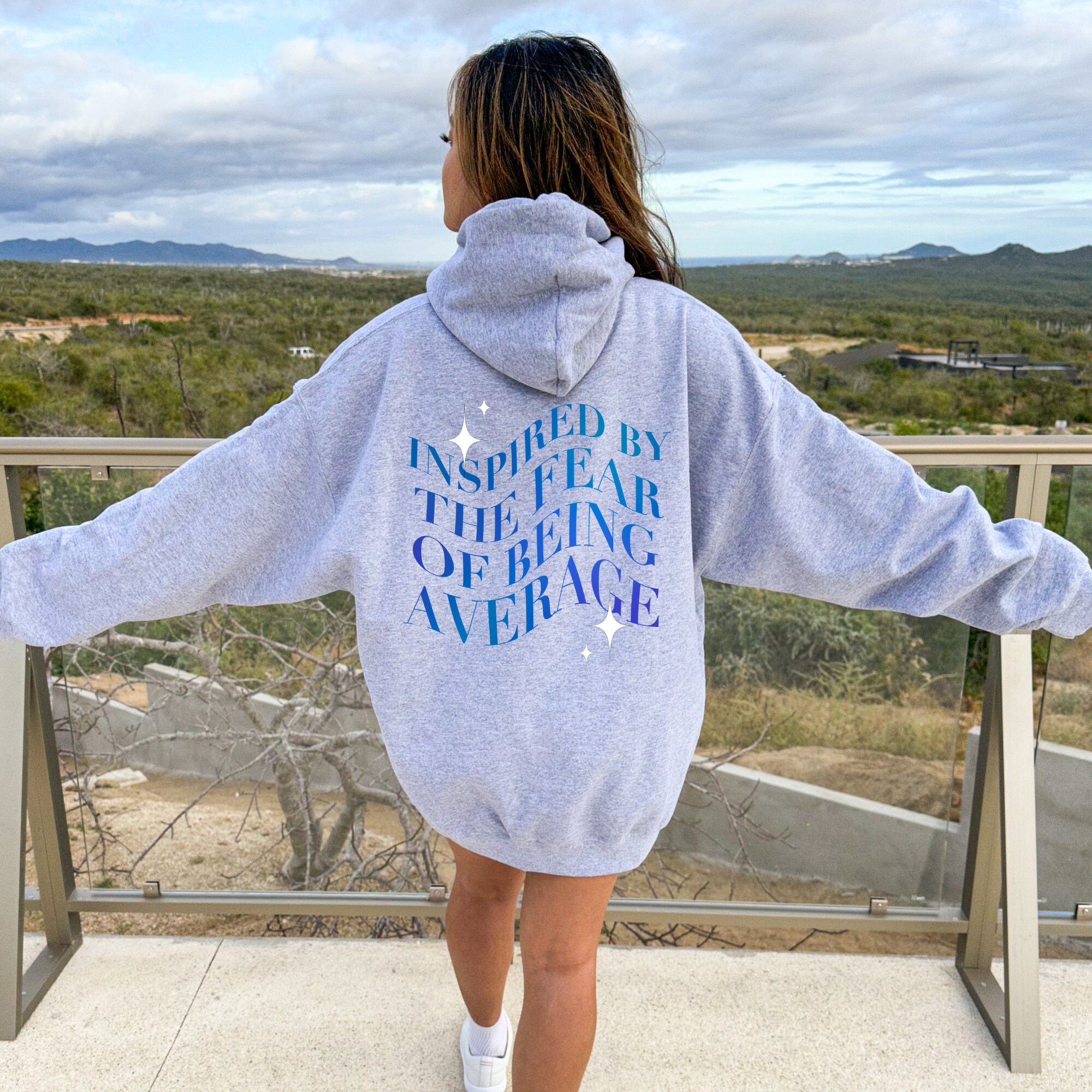 Inspired by the Fear of Being Average Hoodie, Inspirational Hoodie