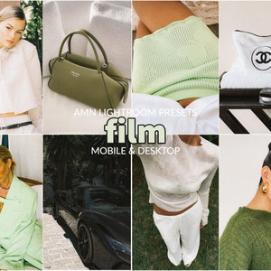 Film Lightroom Presets | Bright Mobile & iPhone Filters | Vintage Cinematic Presets | Blogger Photo Edit Pack | Soft Grain Presets