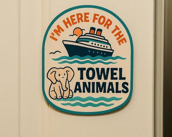 Magnete da crociera con animali in asciugamano, decorazione nautica, regalo per le vacanze