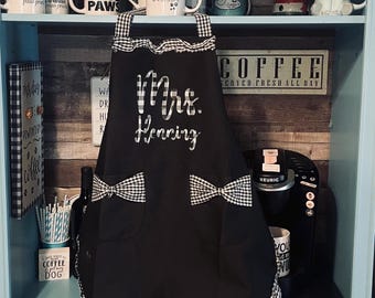 Delantal con texto personalizado