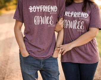 Camisa de compromiso de prometida