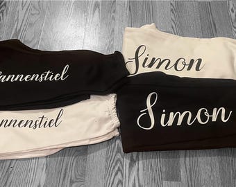 Pantalones deportivos con apellido personalizado