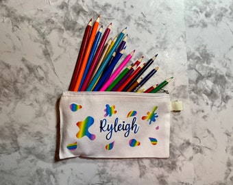 Trousse de maquillage personnalisée en toile avec fermeture éclair