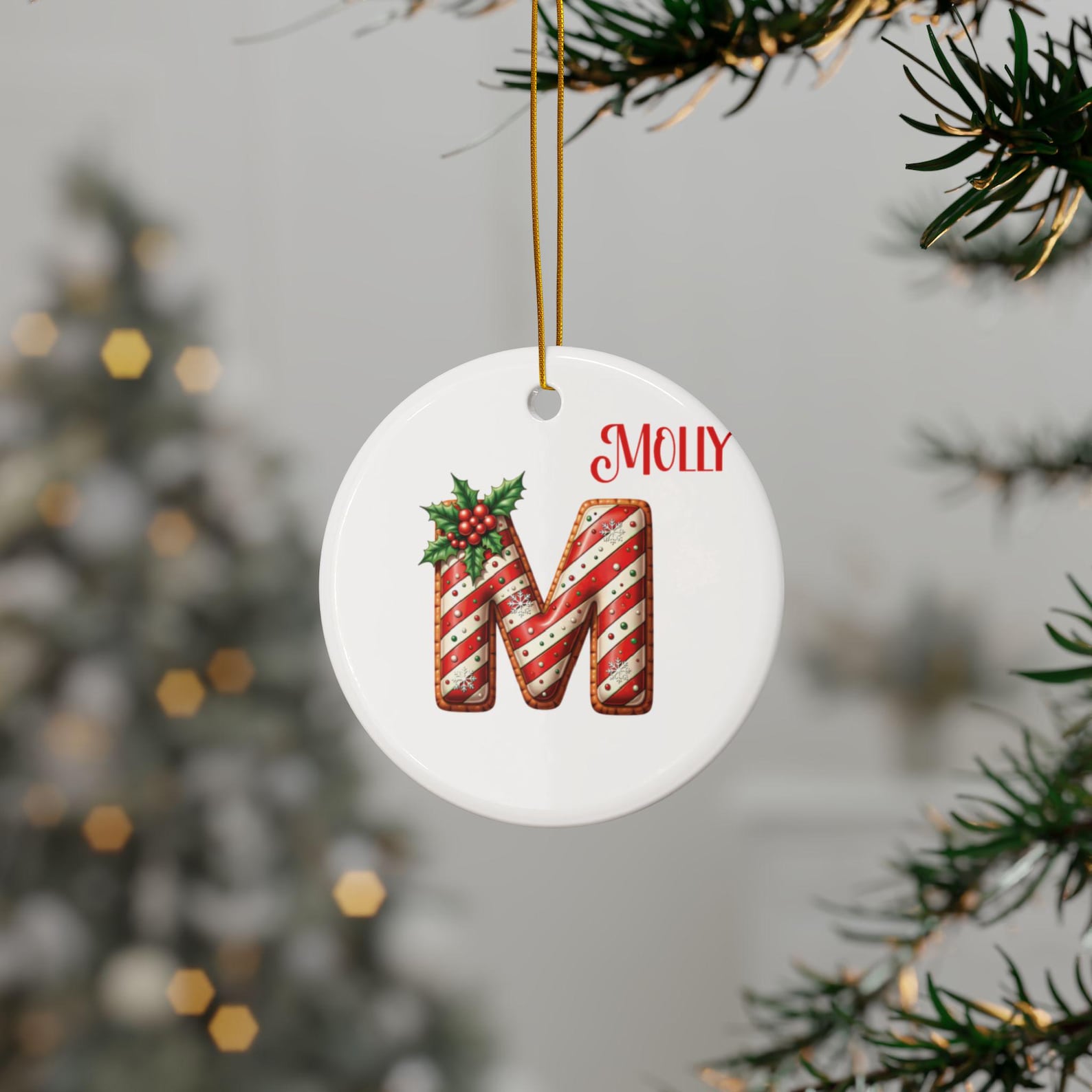 Personalized Letter Name Ornament,