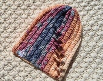 Handmade Crochet Rainbow Beanie