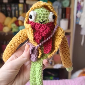 Motif grenouille pluie au crochet