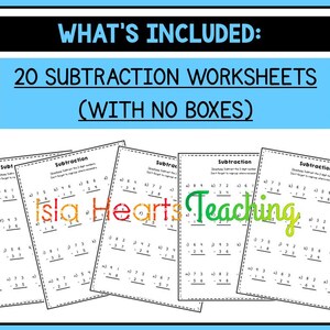2-Digit Subtraction Worksheets Regrouping l Algorithm l Subtraction Homework l Homeschool Sheets l Subtraction Drills for Kids Math Work image 4