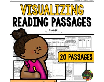 Visualizing Reading Comprehension Passages and Questions - Reading Strategies for Kids - Short Story Reading Worksheets - Homeschool