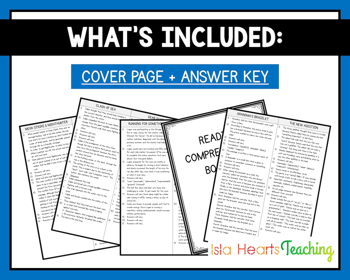 Fifth Grade Reading Comprehension Passages and Questions Worksheets I
